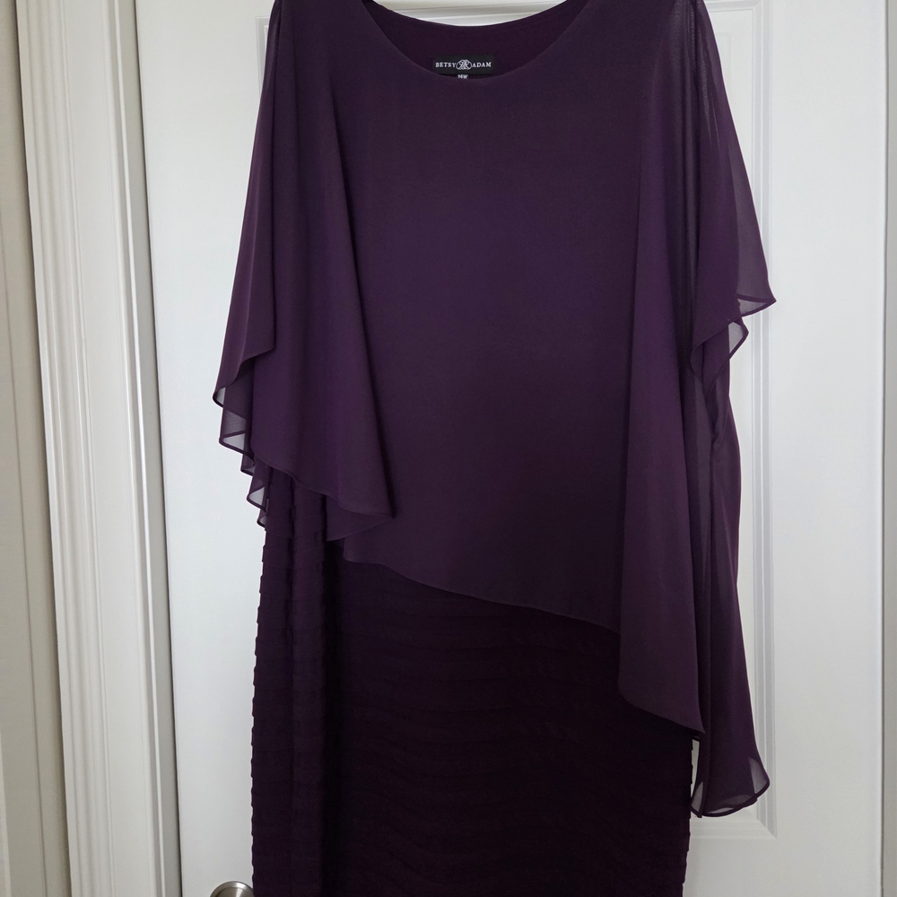 Adrianna Papell Asymmetrical Purple Dress